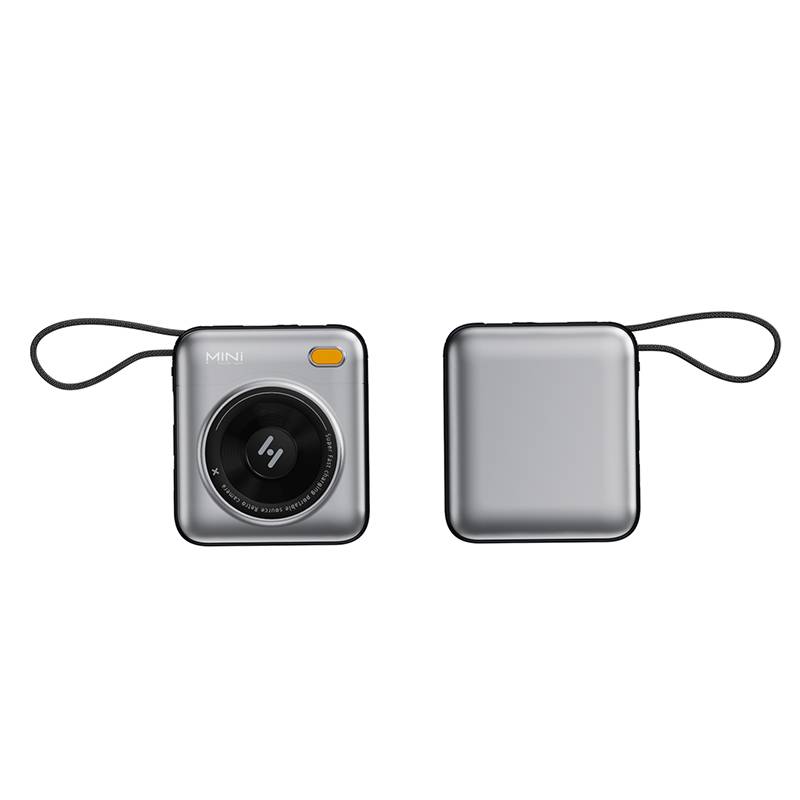 silver Square Camera power bank 10000