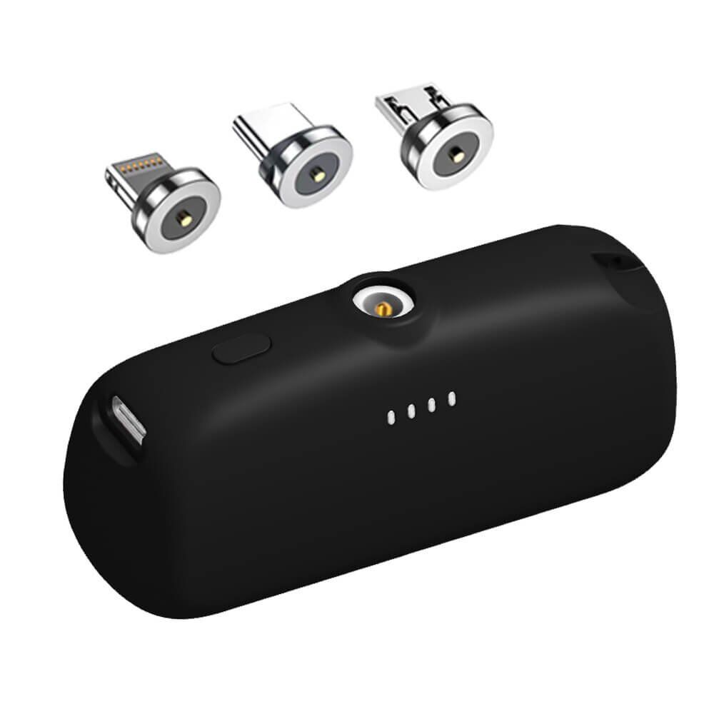 Banco de energía inalámbrico magnético Black Capsule