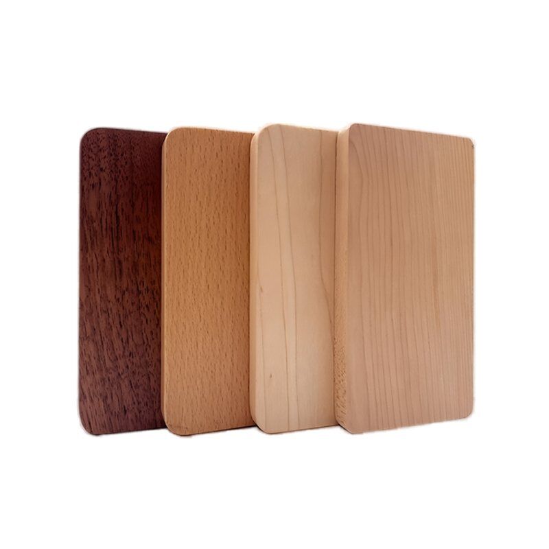 Doble cargador Power Bank de madera de haya y nogal