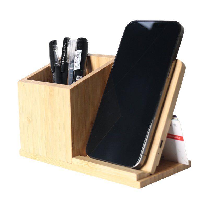 3-in-1 Design: Combines Pen Storage, Wired Charging Hub, and Qi Wireless Charger-1