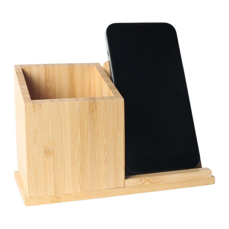 3-in-1 Design: Combines Pen Storage, Wired Charging Hub, and Qi Wireless Charger