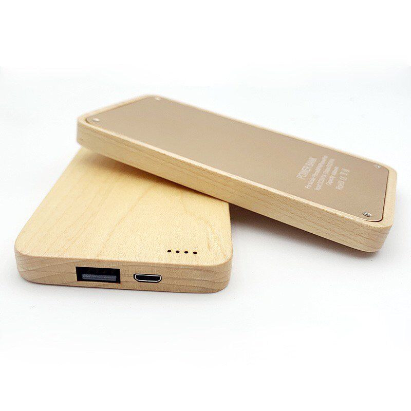 Natural Wood Ultra-thin Power Bank