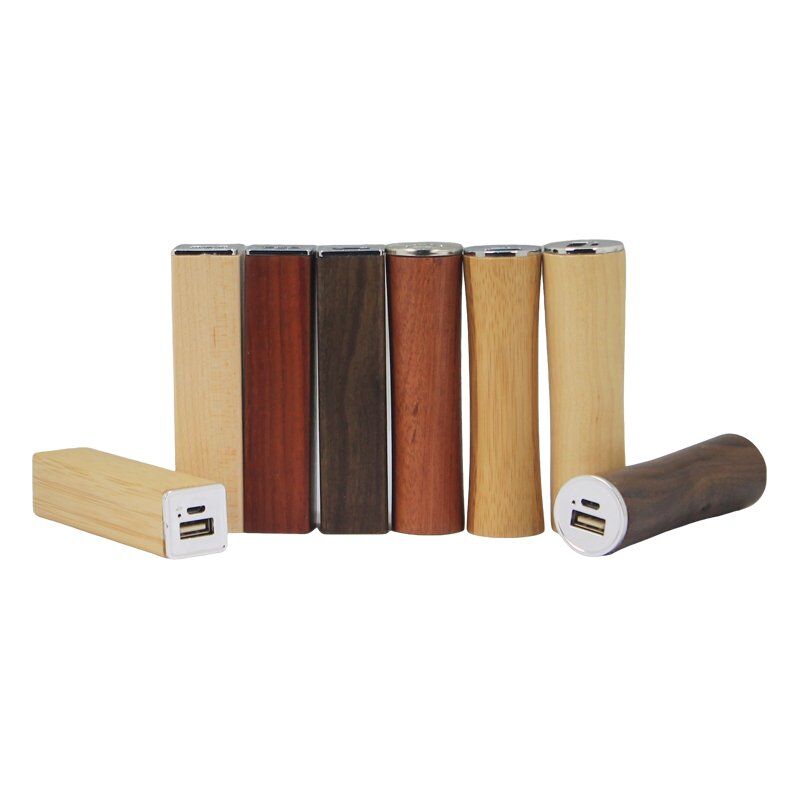 Wooden Cylindrical Power Bank