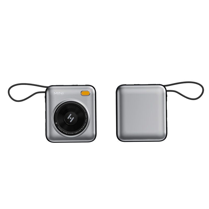 silver Square Camera power bank 10000