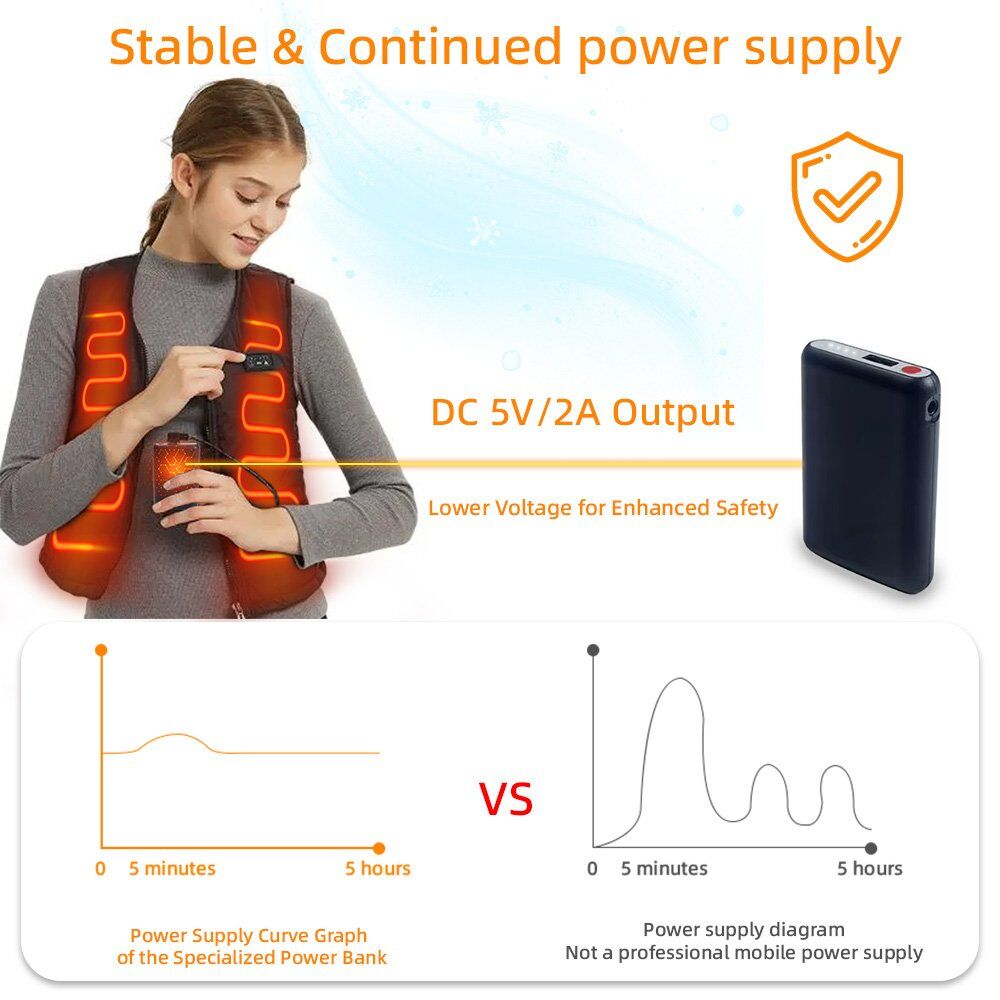 Heated Vest Jacket Power Bank