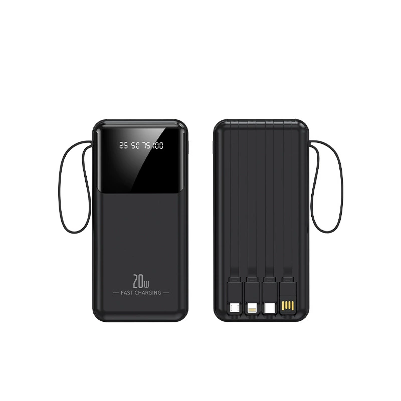 Wholesale 22.5W Super Fast Charging Built-In Cord Power Bank