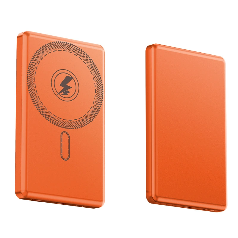 MAG17-Stylish Orange Ultra-Thin Power Bank